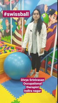 Use of swiss ball in occupational therapy. #PBNBIN  #369587 #marathi