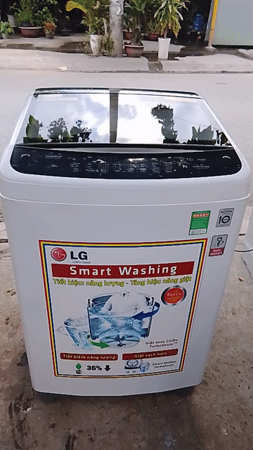 Máy giặt LG Inverter 9.5kg, Zin đẹp, giặt vắt êm. Mua bán Máy giặt tại Quận Bình Tân Tp Hồ Chí Minh được đăng bởi Trần Thanh Ly hình 1
