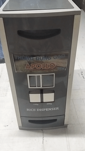 Thùng đựng gạo Apollo 16kg Xám. Mua bán Dụng cụ nhà bếp tại Quận Tân Phú Tp Hồ Chí Minh được đăng bởi Candy hình 1