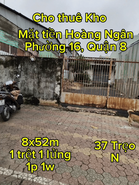 Cho thuê Nhà ở Quận 8 Tp Hồ Chí Minh diện tích 416 m² giá 37 triệu/tháng