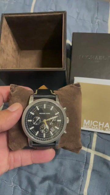 Đồng hồ Michael Kors Nam Dây da Đen. Mua bán Đồng hồ tại Thành phố Thủ Đức Tp Hồ Chí Minh được đăng bởi si 2 hand hình 1