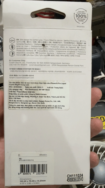 Ốp lưng Spigen iPhone 16 Pro Xám. Mua bán Phụ kiện (Màn hình, Chuột...) tại Quận Ninh Kiều Cần Thơ được đăng bởi Đại Ân hình 1