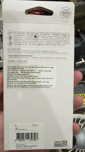 Ốp lưng Spigen iPhone 16 Pro Xám. Mua bán Phụ kiện (Màn hình, Chuột...) tại Quận Ninh Kiều Cần Thơ được đăng bởi Đại Ân hình 1