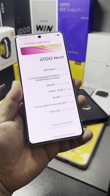 iQOO Neo9 12/256GB Xanh game ngon. Mua bán Điện thoại tại Thành phố Nam Định Nam Định được đăng bởi Trí Dũng Store hình 1