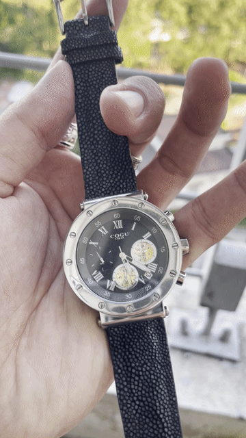 Đồng hồ COGU Ý máy Quartz Nhật Bản Đen & Bạc. Mua bán Đồng hồ tại Huyện Tiên Lữ Hưng Yên được đăng bởi Sử  hình 1