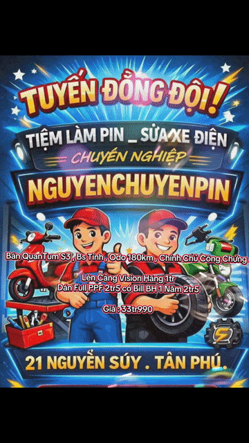 S3 Xám 180km , Full PPF + Cản Vision Hãng. Mua bán Xe máy tại Quận Tân Phú Tp Hồ Chí Minh được đăng bởi nguyenchuyenpin hình 1