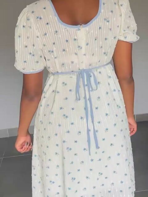 Floral blue and white