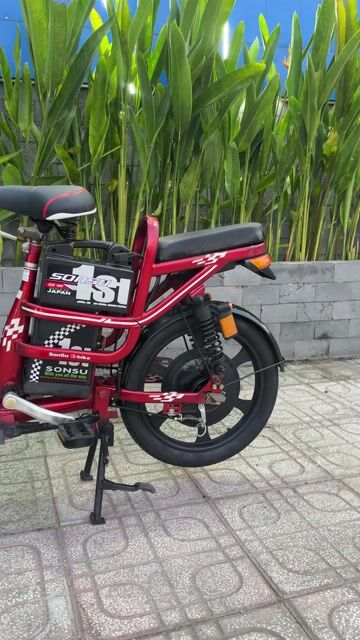 Xe đạp điện SONSU Đỏ Đã qua sử dụng. Mua bán Xe đạp tại Thành phố Thuận An Bình Dương được đăng bởi Thoại Nguyễn hình 1