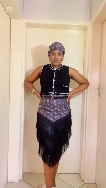 Black and white Tussles skirt