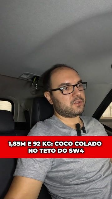 1,85m e 92 kg: coco colado no teto do SW4