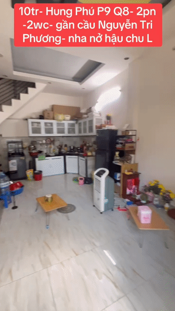 Cho thuê Nhà ở Quận 8 Tp Hồ Chí Minh diện tích 30.5 m² giá 10 triệu/tháng