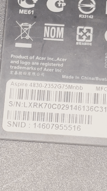 Acer Aspire 4830 i3 14 inch Xanh đen Mới. Mua bán Laptop tại Thành phố Dĩ An Bình Dương được đăng bởi A Thọ  hình 1