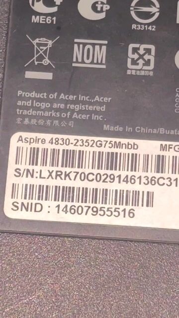 Acer Aspire 4830 i3 14 inch Xanh đen Mới. Mua bán Laptop tại Thành phố Dĩ An Bình Dương được đăng bởi A Thọ  hình 1