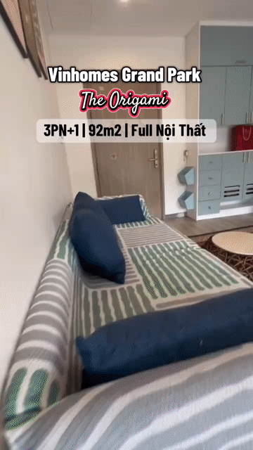 Cho thuê Căn hộ Chung cư The Origami – Vinhomes Grand Park Thành phố Thủ Đức Tp Hồ Chí Minh diện tích 93 m² giá 14 triệu/tháng