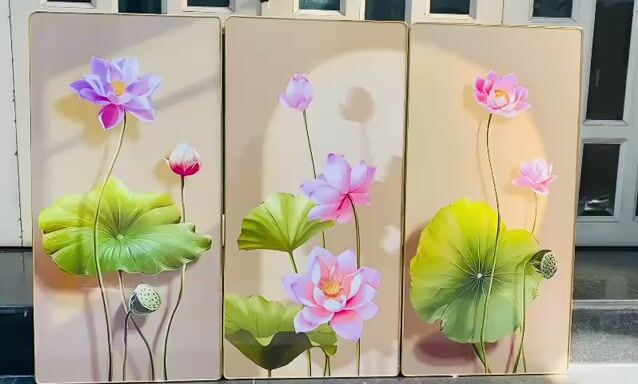 Tranh treo tường Tráng gương Hoa sen 40x80cm. Mua bán Đồ sưu tầm, đồ cổ tại Quận Tân Phú Tp Hồ Chí Minh được đăng bởi Trang Trí Nhà Cửa hình 1