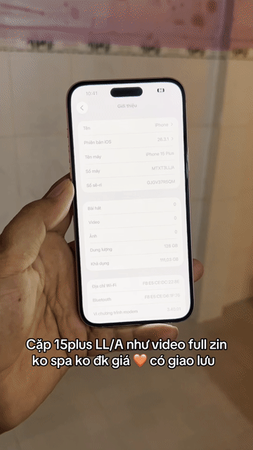 Apple iPhone 15 Plus 128GB Hồng pin 95 và 87 zin. Mua bán Điện thoại tại Thành phố Mỹ Tho Tiền Giang được đăng bởi LH Max Dilys hình 1