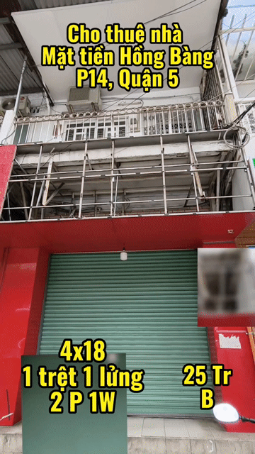 Cho thuê Nhà ở Quận 5 Tp Hồ Chí Minh diện tích 72 m² giá 25 triệu/tháng