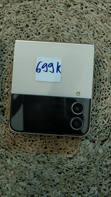 Samsung Z Flip 4 Vàng kem Màn trong ngoài đẹp. Mua bán Điện thoại tại Huyện Bình Chánh Tp Hồ Chí Minh được đăng bởi Thảo Samsung hình 1