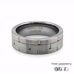 7.5mm Brick Design Tungsten Spinner Ring 360 video three