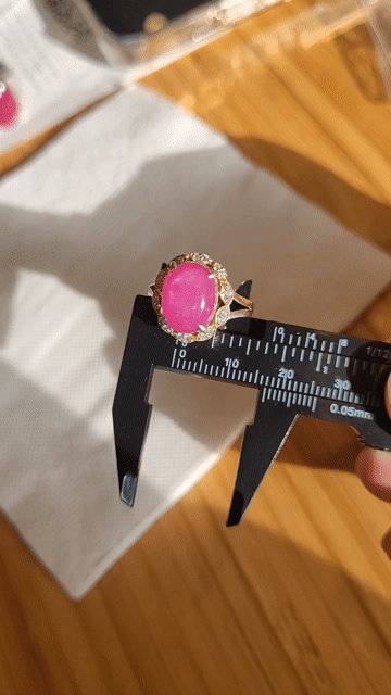 Nhẫn Bạc Đá Ruby Hồng Nữ Đá tự nhiên. Mua bán Phụ kiện thời trang khác tại Quận Bình Tân Tp Hồ Chí Minh được đăng bởi Rio Natural Gemstone Jewelry hình 1