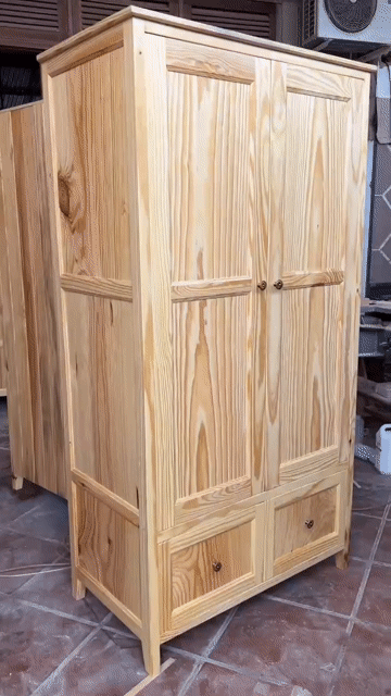 Tủ quần áo Gỗ Thông Mỹ gỗ 2 cánh 2 hộc. Mua bán Tủ, kệ gia đình tại Thành phố Buôn Ma Thuột Đắk Lắk được đăng bởi GỖ THÔNG 74 hình 1