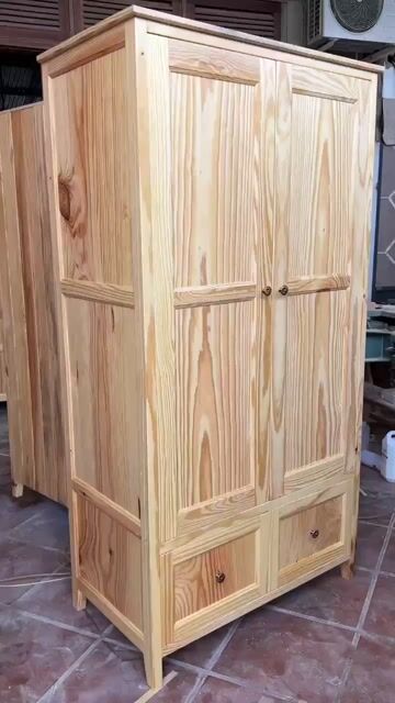Tủ quần áo Gỗ Thông Mỹ gỗ 2 cánh 2 hộc. Mua bán Tủ, kệ gia đình tại Thành phố Buôn Ma Thuột Đắk Lắk được đăng bởi GỖ THÔNG 74 hình 1