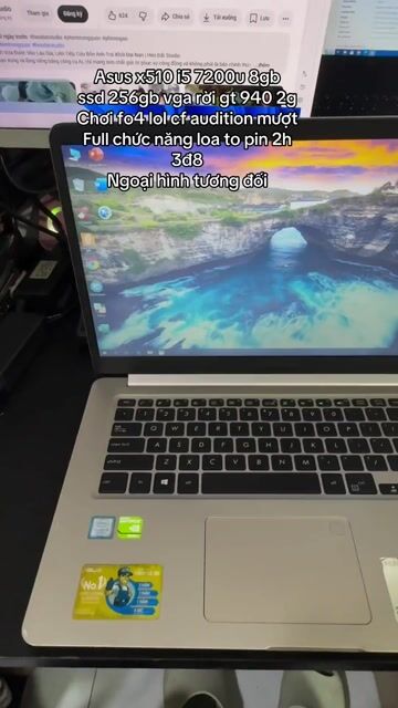 Asus X510 i5 7200u 8GB/256GB Like New. Mua bán Laptop tại Quận 6 Tp Hồ Chí Minh được đăng bởi Máy Tính Bảo Ngọc hình 1