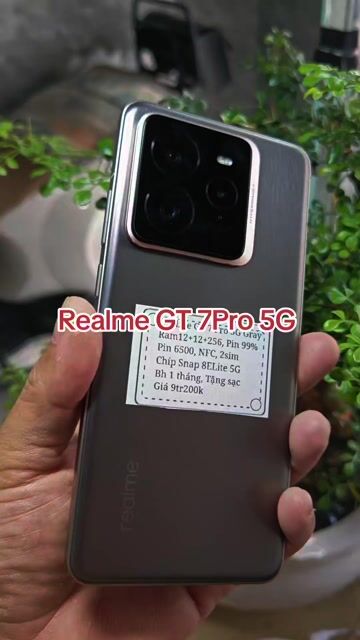 Realme GT7 Pro 5G Xám R12+256 Snap8Elit P6500 NFC. Mua bán Điện thoại tại Huyện Trảng Bàng Tây Ninh được đăng bởi Sun Mobile Shop Điện Thoại Trảng Bàng Tây Ninh 01 hình 1
