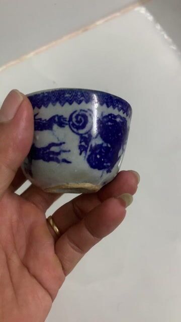 Chén trà Gốm sứ Xanh trắng Cổ xưa. Mua bán Đồ sưu tầm, đồ cổ tại Thành phố Long Xuyên An Giang được đăng bởi Mỹ Thới hình 1