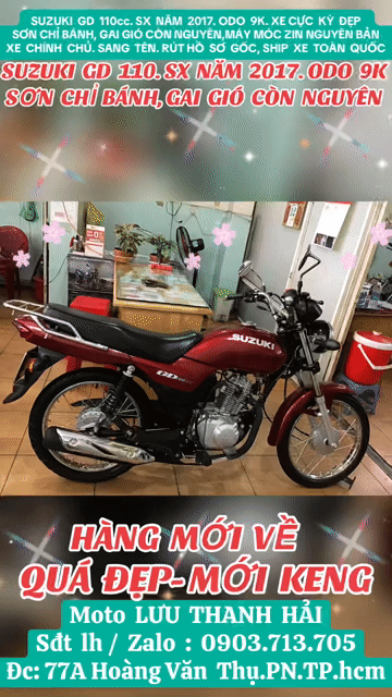 SUZUKI GD 110.SX 2017.ODO 9K.ĐẸP KHÔNG TÌ VẾT. ZIN. Mua bán Xe máy tại Quận Phú Nhuận Tp Hồ Chí Minh được đăng bởi MOTO LUU THANH HAI  77A hình 1