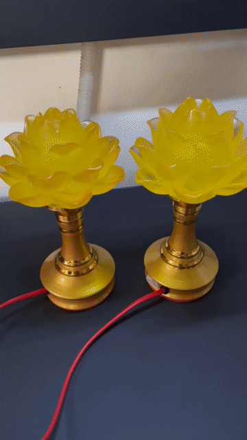 Đèn thờ Vàng Lưu ly 19cm LED. Mua bán Đèn tại Quận Đống Đa Hà Nội được đăng bởi Duy Anh hình 1