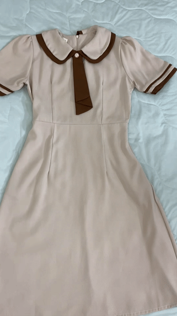 Đầm BEMINE Nữ Cotton Nhật Chữ A Kem phối Nâu New. Mua bán Quần áo tại Quận 10 Tp Hồ Chí Minh được đăng bởi Tu Nguyen hình 1