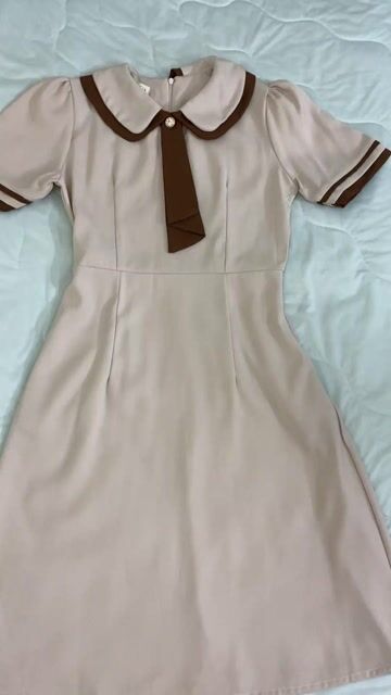 Đầm BEMINE Nữ Cotton Nhật Chữ A Kem phối Nâu New. Mua bán Quần áo tại Quận 10 Tp Hồ Chí Minh được đăng bởi Tu Nguyen hình 1