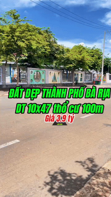 Mua bán Đất Thành phố Bà Rịa Bà Rịa - Vũng Tàu diện tích 439 m² giá 3,9 tỷ