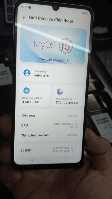 Nubia a76 ram12/128 1t8 pin 5000 loa to sóng khỏe . Mua bán Điện thoại tại Quận 1 Tp Hồ Chí Minh được đăng bởi Toàn thắng sĩ mobi hình 1
