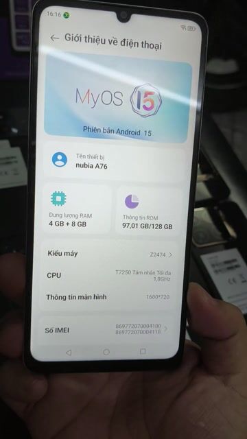 Nubia a76 ram12/128 1t8 pin 5000 loa to sóng khỏe . Mua bán Điện thoại tại Quận 1 Tp Hồ Chí Minh được đăng bởi Toàn thắng sĩ mobi hình 1