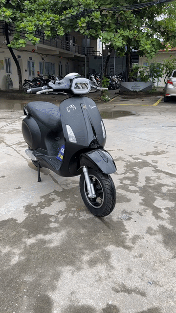 Xe máy điện Piaggio Vespa đèn vuông Đen nhám. Mua bán Xe máy tại Quận Cầu Giấy Hà Nội được đăng bởi Xe điện Bình Phương hình 1