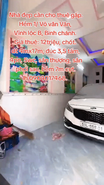 Cho thuê Nhà ở Huyện Bình Chánh Tp Hồ Chí Minh diện tích 204 m² giá 12 triệu/tháng