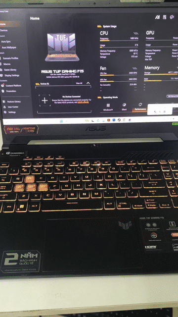 ASUS TUF Gaming F15 i7 16GB/512GB RTX 4050. Mua bán Laptop tại Quận Bình Thạnh Tp Hồ Chí Minh được đăng bởi Min Hoàng hình 1