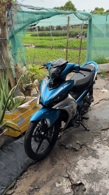 Yamaha Exciter 135 LC Côn tay Xanh Trắng Đen. Mua bán Xe máy tại Huyện Hóc Môn Tp Hồ Chí Minh được đăng bởi Hoài Sang hình 1