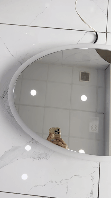 Gương đèn LED Oval Trắng phòng tắm. Mua bán Thiết bị vệ sinh, nhà tắm tại Quận 7 Tp Hồ Chí Minh được đăng bởi thu thuỷ hình 1