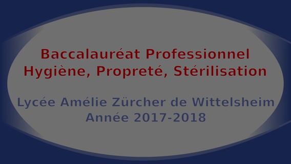 Baccalauréat Hygiène Propreté Stérilisation au lycée Amélie Zürcher