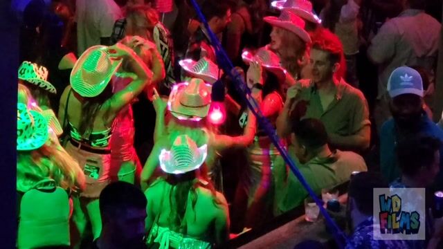 Clothed nightclub crowd