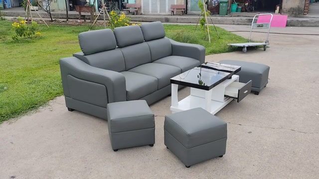 Thanh lý sofa da mẫu cổ bẻ gật gù 👉tặng bàn trà . Mua bán Bàn ghế tại Quận 12 Tp Hồ Chí Minh được đăng bởi Ngọc Thiện hình 1