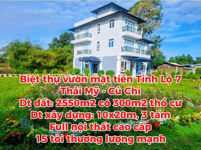 Mua bán Nhà ở Huyện Củ Chi Tp Hồ Chí Minh diện tích 2550 m² giá 15 tỷ