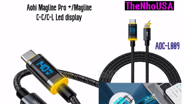 Cáp sạc Aohi Magline Nylon bện Đen 240w dài 1,2m. Mua bán Phụ kiện (Màn hình, Chuột...) tại Huyện Nhà Bè Tp Hồ Chí Minh được đăng bởi Tử Văn hình 1