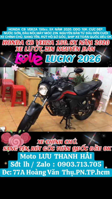 HONDA  CB VERZA 150.SX 2020.ODO 10K.MÁY MÓC ZIN. Mua bán Xe máy tại Quận Phú Nhuận Tp Hồ Chí Minh được đăng bởi MOTO LUU THANH HAI  77A hình 1