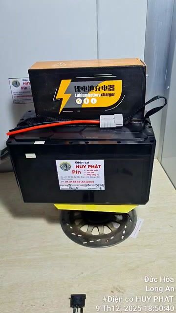 Pin xe đạp điện HUY PHÁT 48V 30Ah Đen. Mua bán Phụ tùng xe tại Huyện Đức Hòa Long An được đăng bởi Điện Cơ HUY PHÁT hình 1