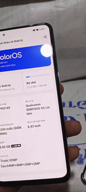 Oppo Reno5 5G 8+8/128GB. Mua bán Điện thoại tại Quận 5 Tp Hồ Chí Minh được đăng bởi Thanh Phong hình 1