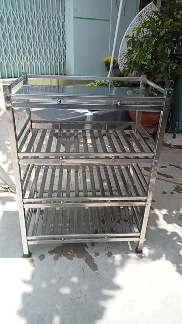 Kệ Inox Bạc 80x50x110cm. Mua bán Tủ, kệ gia đình tại Quận Bình Tân Tp Hồ Chí Minh được đăng bởi Minh Hiền  hình 1